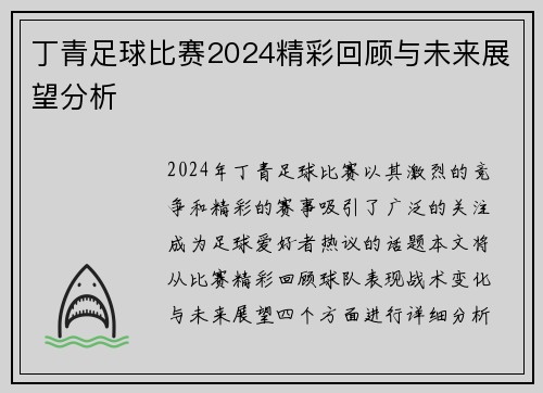 丁青足球比赛2024精彩回顾与未来展望分析